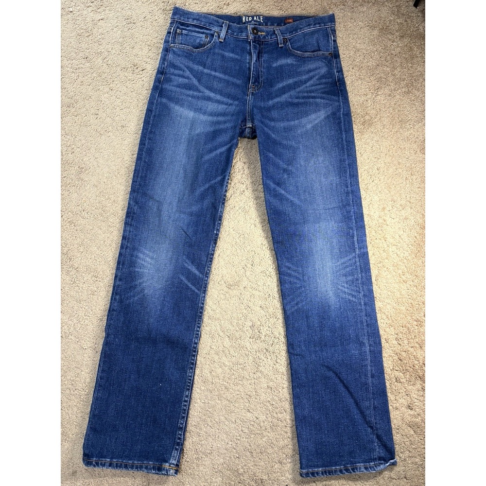 Red Ale by Alesbury Relaxed Fit Jeans Men 32x32 Straight Leg Preppy